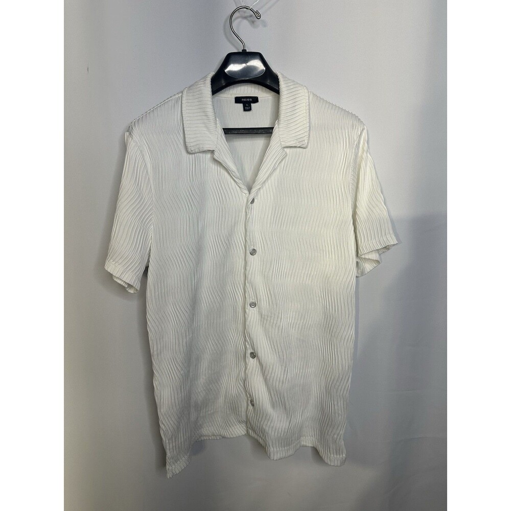 Reiss Aleo Textured Wave Camp Shirt , Men’s Size XL